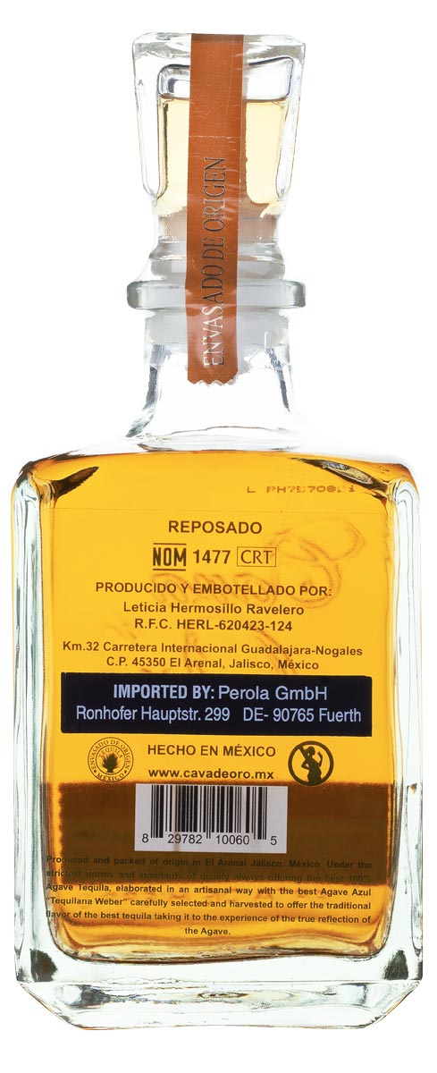 CAVA DE ORO Reposado Tequila 100% Agave