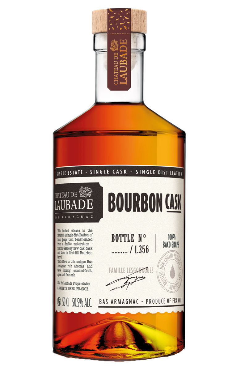 CHATEAU DE LAUBADE Bourbon Cask Bas Armagnac | A.O.C. | First-Fill Bourbon-Barrel Finish | Single Ca