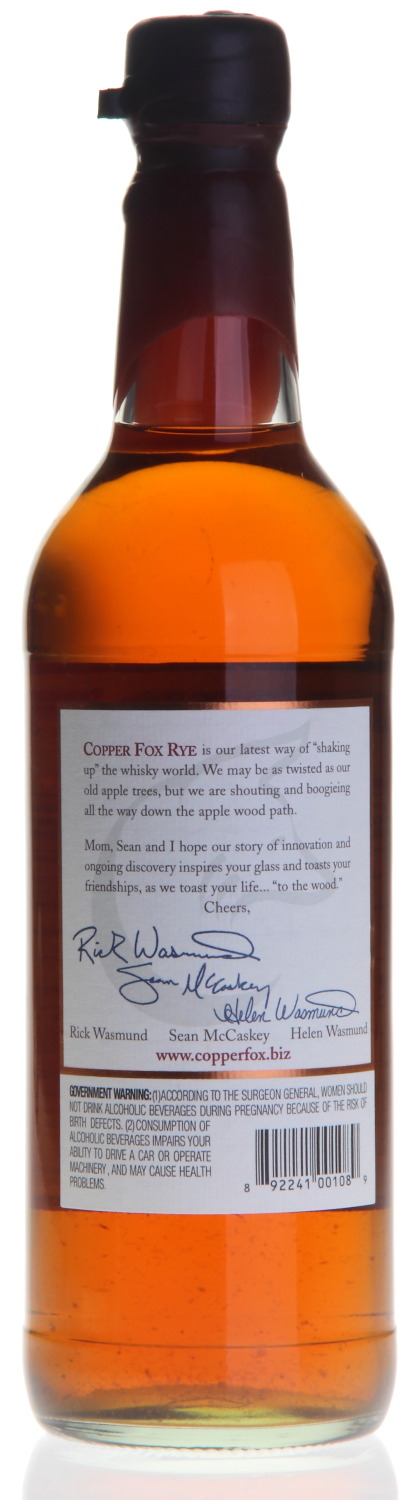 COPPER FOX Rye Whiskey