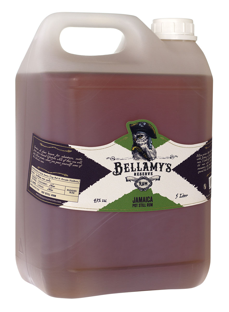 BELLAMY'S RESERVE RUM Jamaica Pot Still Rum Long Pond & Clarendon Distilleries 5 Liter Kanister