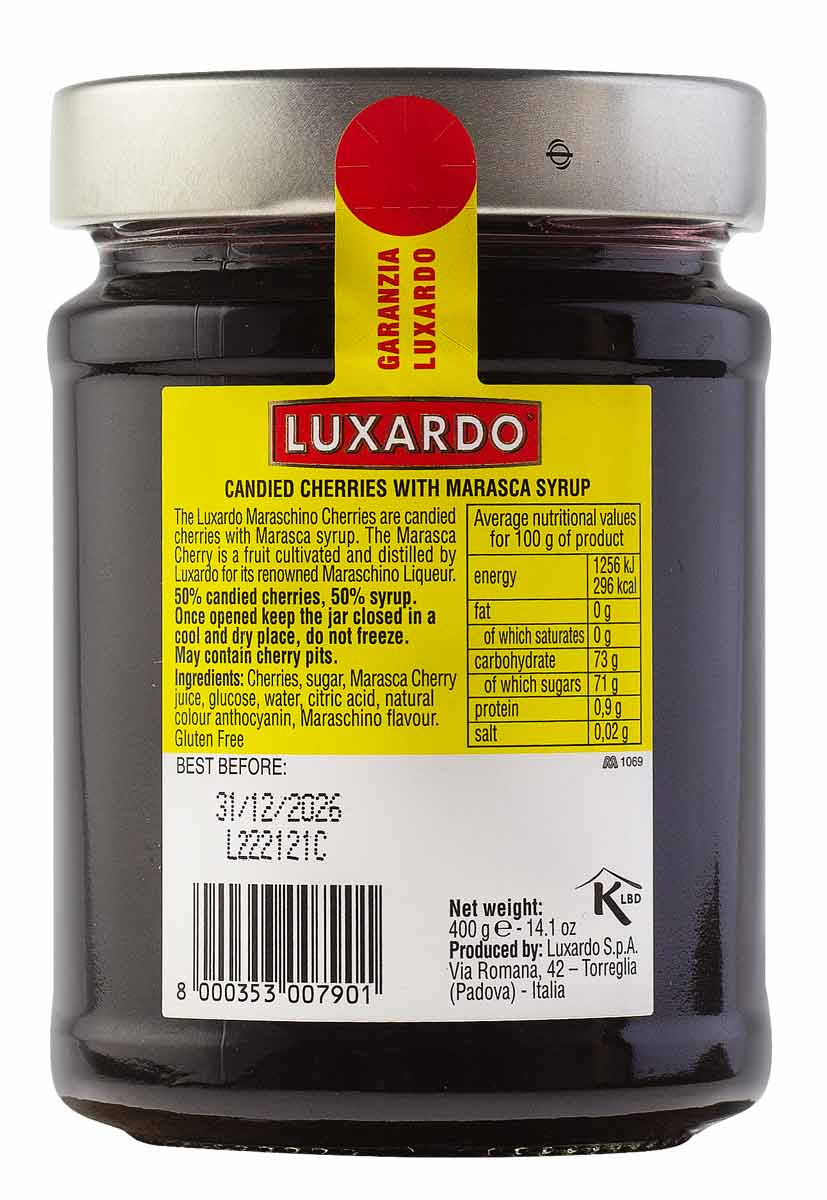 LUXARDO The Original Maraschino Cherries 400gr, 0% vol.