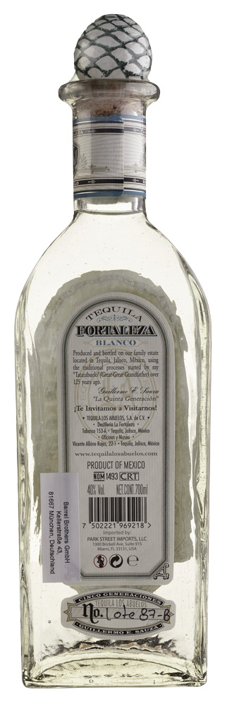 FORTALEZA Blanco Tequila 100% Agave