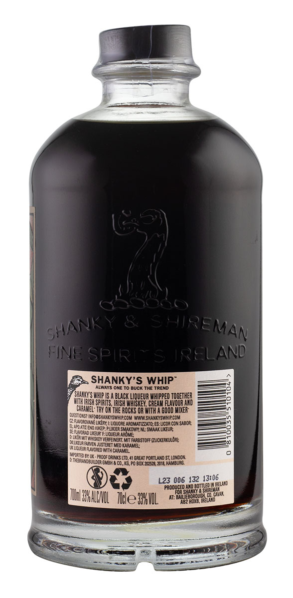 Shanky's Whip Black Irish Whiskey Likör