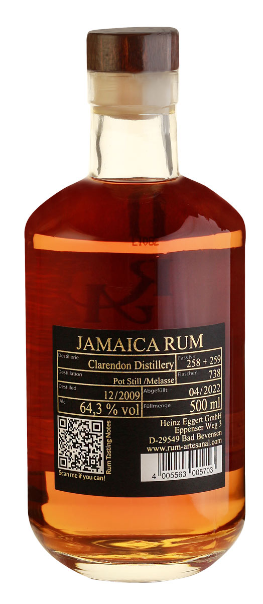 RUM ARTESANAL Jamaica Clarendon Distillery 2009