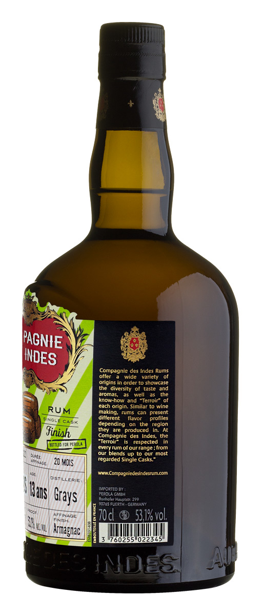 COMPAGNIE DES INDES Mauritius Grays Ex Armagnac | 13YO Single Cask Rum