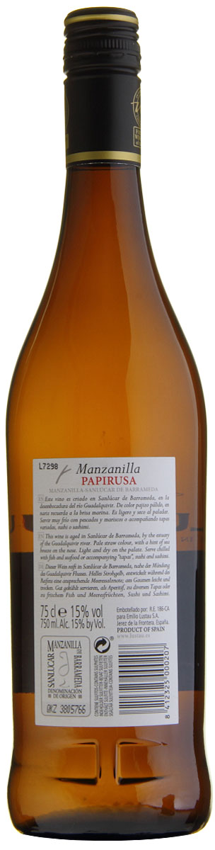 LUSTAU Manzanilla "Papirusa" Solera Familiar Sherry
