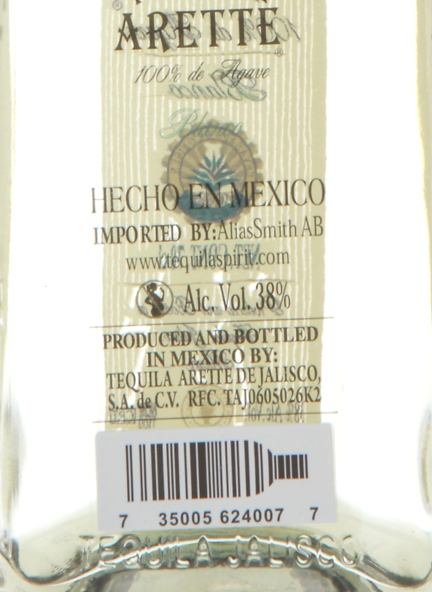 ARETTE Blanco Tequila 100% Agave