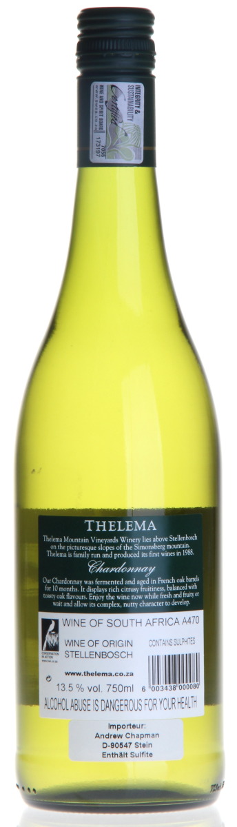 THELEMA Chardonnay 2013 Weißwein