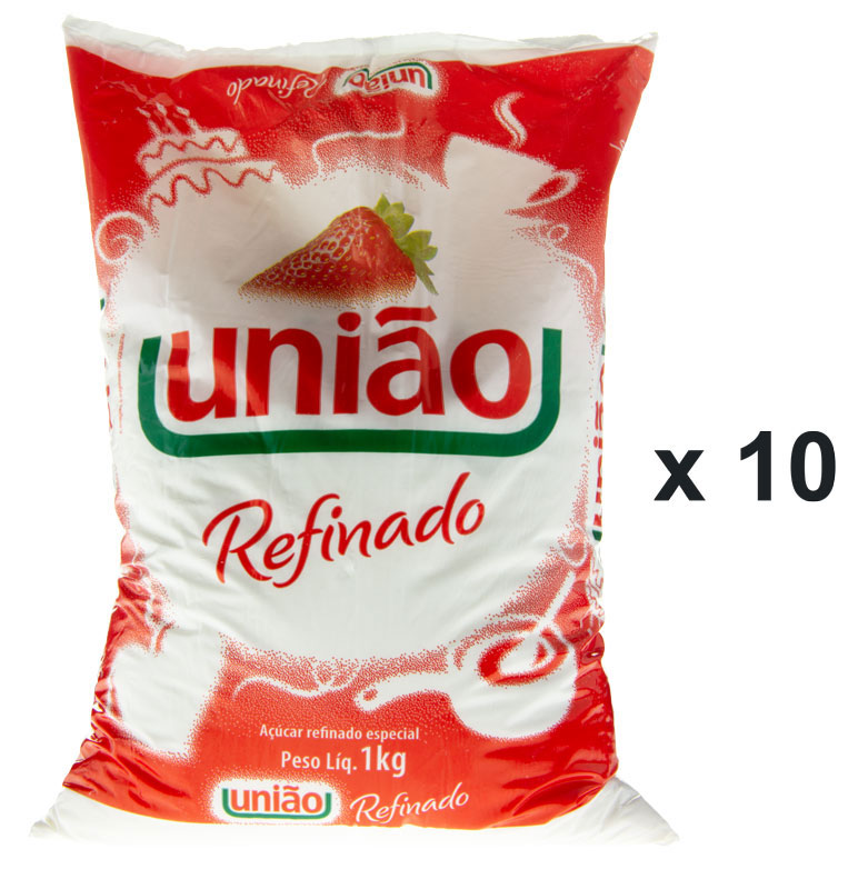 Brasilianischer feiner weißer Rohrzucker (10 x 1kg) 10000gr, 0% vol.