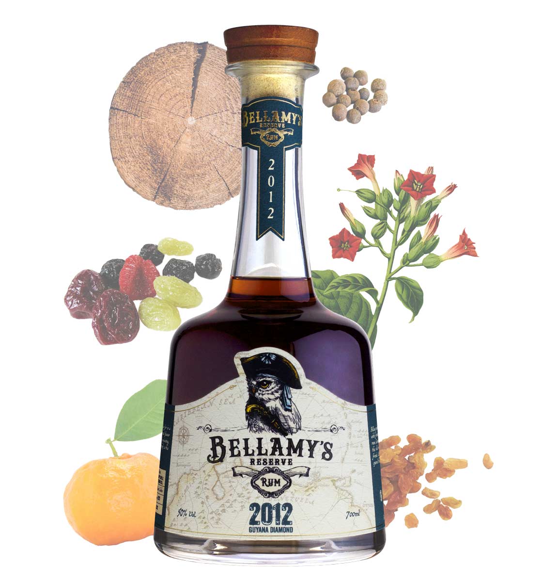 BELLAMY'S RESERVE RUM 
2012 Guyana | Diamond Distillery | 9YO Rum 
Distilled 11/2012 Bottled 02/2022