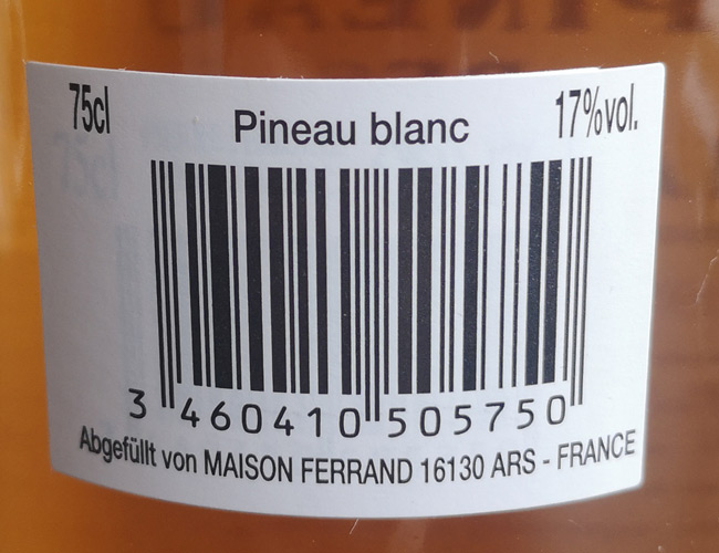 Pierre FERRAND Pineau des Charentes Supérieure Blanc